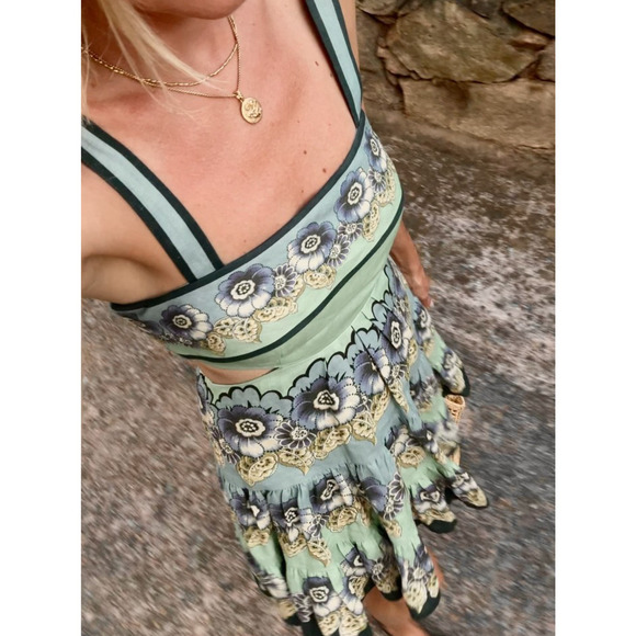 Alemais Madalena Cut Out Mini Dress in Blue US 4 - Picture 13 of 13